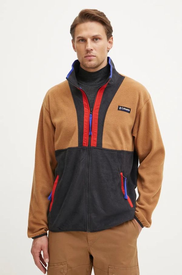 Columbia Dukserica od flisa Columbia Backbowl II Full Zip Fleece boja: smeđa, s uzorkom, 2090851