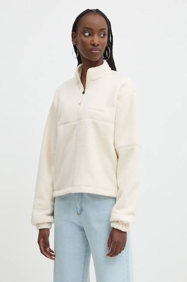 Dickies Dukserica od flisa Dickies PINESDALE boja: bež, s kapuljačom, bez uzorka, DK0A864J