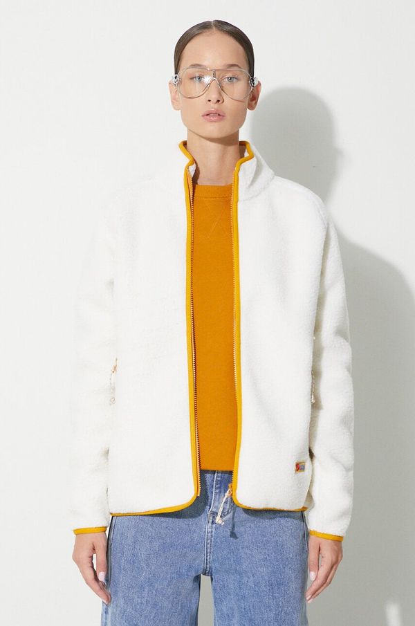 Fjallraven Dukserica od flisa Fjallraven Vardag Pile boja: bež, bez uzorka