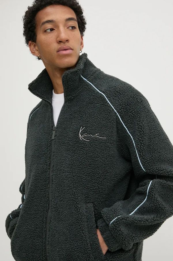 Karl Kani Dukserica od flisa Karl Kani boja: siva, s aplikacijom, 60780008