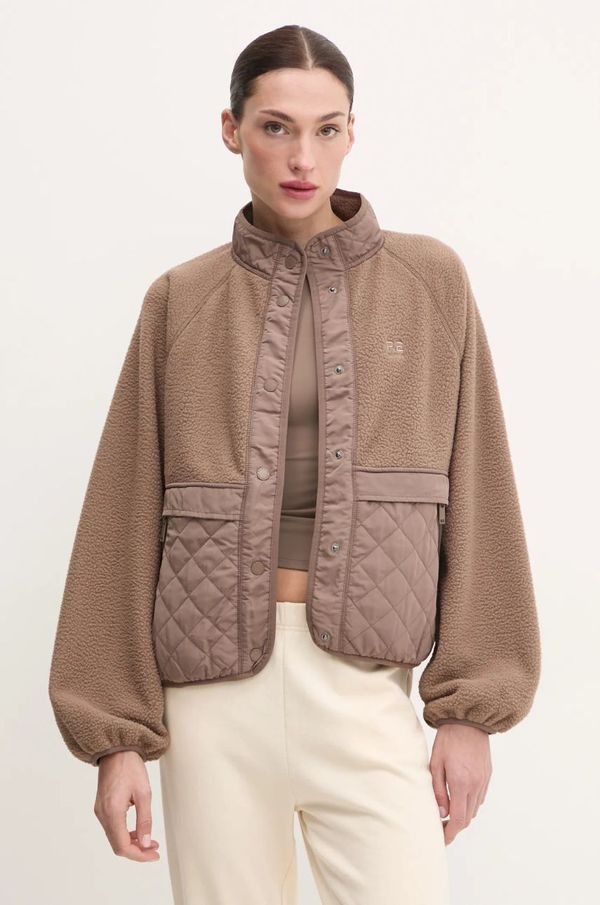 P.E Nation Dukserica od flisa P.E Nation Technique boja: smeđa, bez uzorka, 244J262