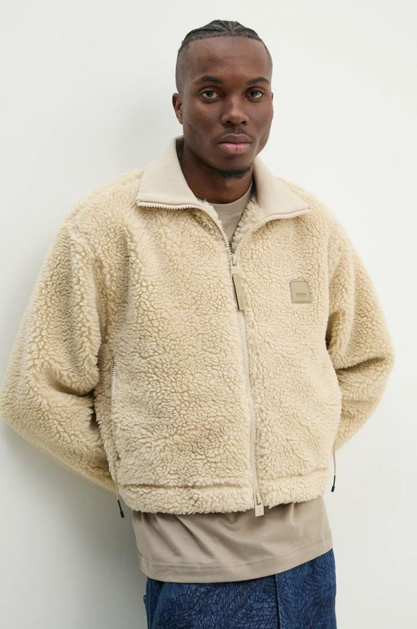 Rains Dukserica od flisa Rains Kofu boja: bež, s aplikacijom, 19950-24