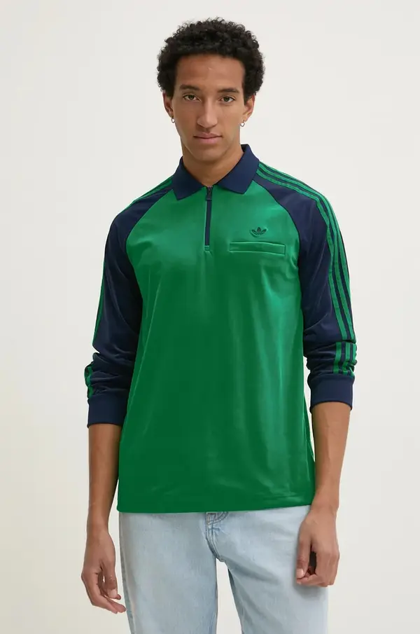 adidas Originals Dukserica od velura adidas Originals Velour Polo