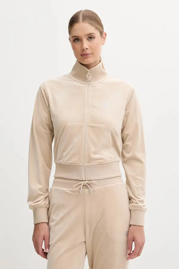 Guess Dukserica od velura Guess COUTURE