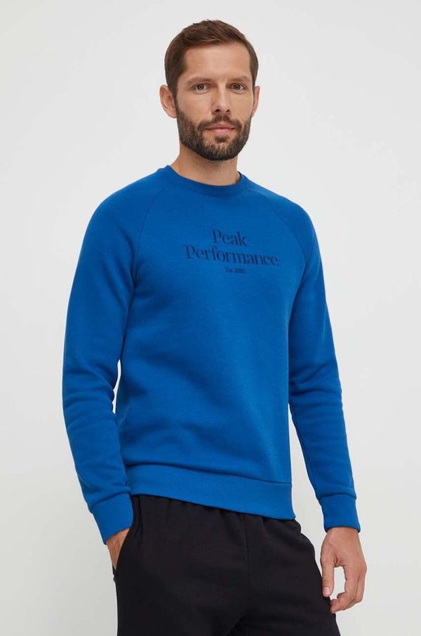 Peak Performance Dukserica Peak Performance za muškarce, boja: tamno plava, s kapuljačom, bez uzorka
