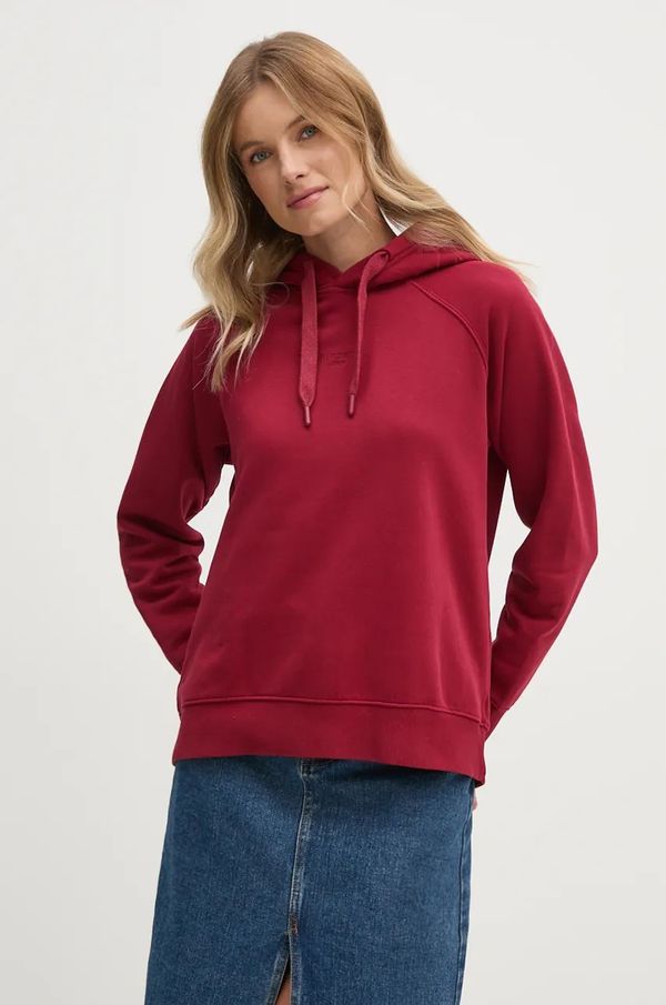 Pepe Jeans Dukserica Pepe Jeans FELICITY HOODIE za žene, boja: crvena, s kapuljačom, bez uzorka, PL581462