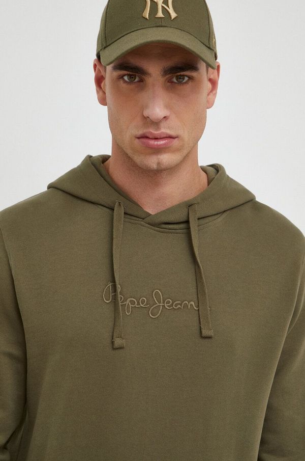 Pepe Jeans Dukserica Pepe Jeans JOE HOODIE za muškarce, boja: zelena, s kapuljačom, melanž, PM582573