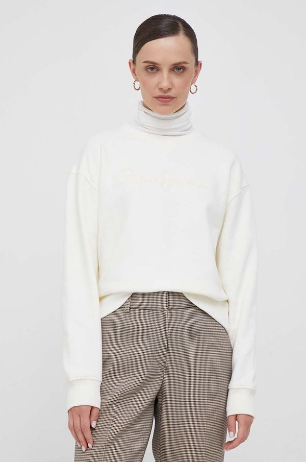 Pepe Jeans Dukserica Pepe Jeans za žene, boja: bež, s aplikacijom