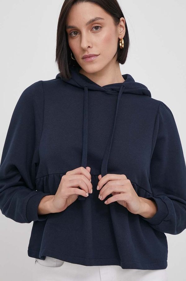 Pepe Jeans Dukserica Pepe Jeans za žene, boja: tamno plava, s kapuljačom, bez uzorka