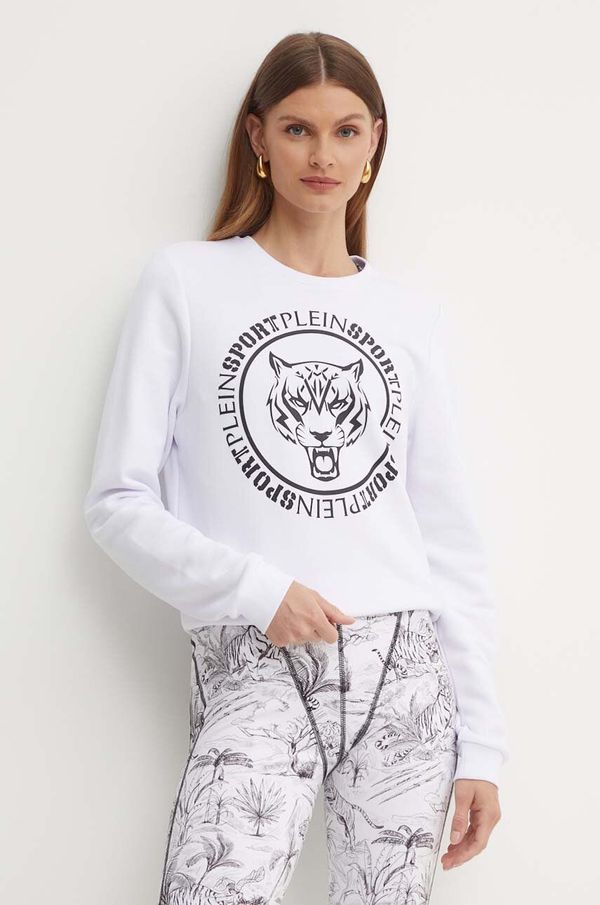 Plein Sport Dukserica PLEIN SPORT za žene, boja: bijela, s tiskom, FADC WJO0990 SJO001N