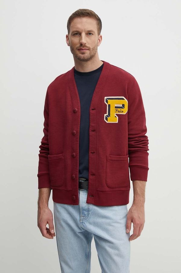 Polo Ralph Lauren Dukserica Polo Ralph Lauren za muškarce, boja: bordo, s aplikacijom, 710941965