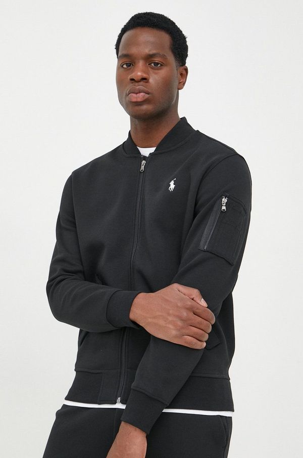 Polo Ralph Lauren Dukserica Polo Ralph Lauren za muškarce, boja: crna, glatka