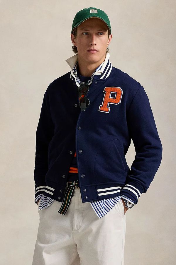 Polo Ralph Lauren Dukserica Polo Ralph Lauren za muškarce, boja: tamno plava, s aplikacijom, 710959022