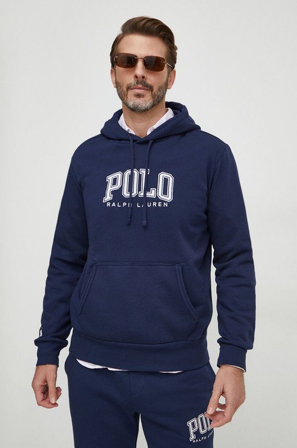 Polo Ralph Lauren Dukserica Polo Ralph Lauren za muškarce, boja: tamno plava, s kapuljačom, s aplikacijom, 710934716