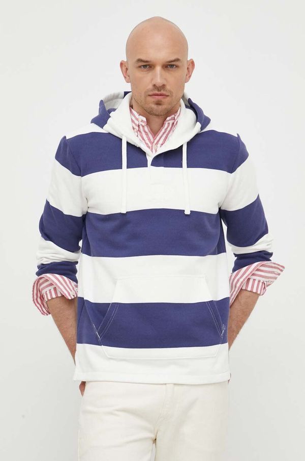 Polo Ralph Lauren Dukserica Polo Ralph Lauren za muškarce, boja: tamno plava, s kapuljačom, s uzorkom