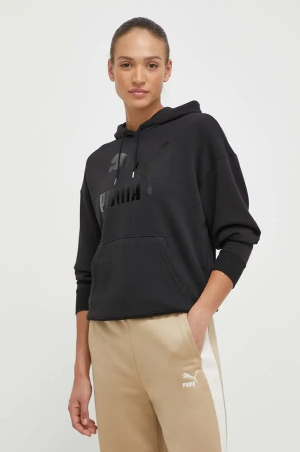 Puma Dukserica Puma CLASSICS Shiny Logo Hoodie