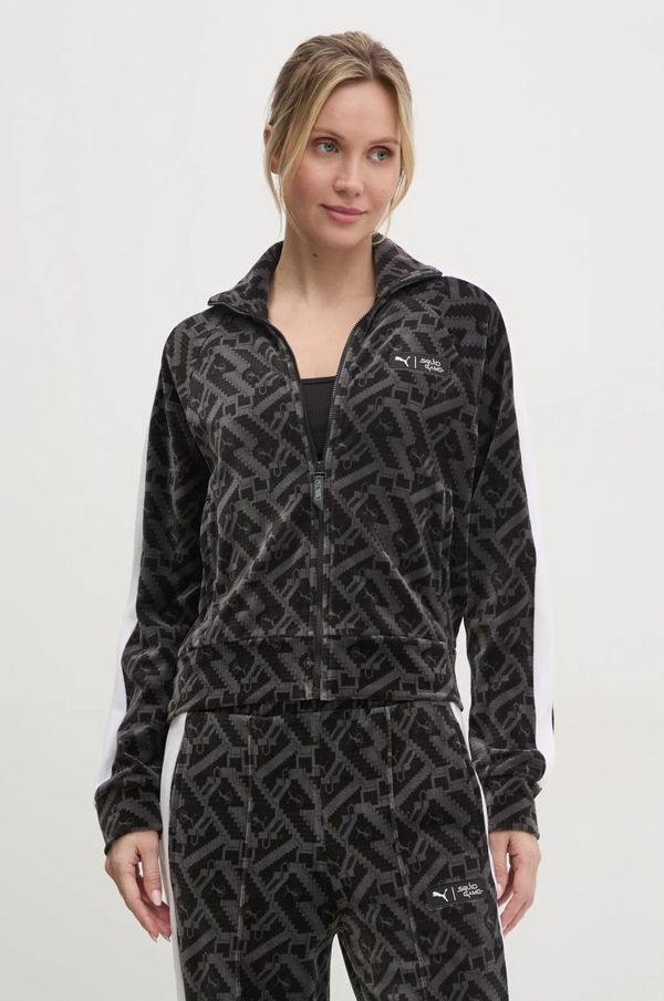 Puma Dukserica Puma PUMA X SQUID GAME T7 za žene, boja: siva, s uzorkom, 627432