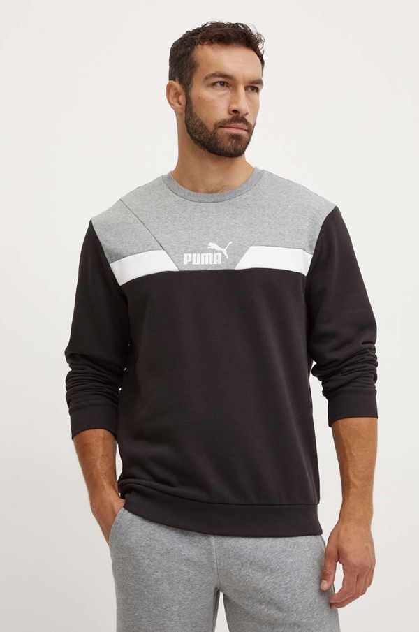 Puma Dukserica Puma za muškarce, boja: crna, s tiskom, 681733