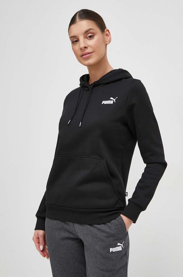 Puma Dukserica Puma za žene, boja: crna, s kapuljačom, bez uzorka