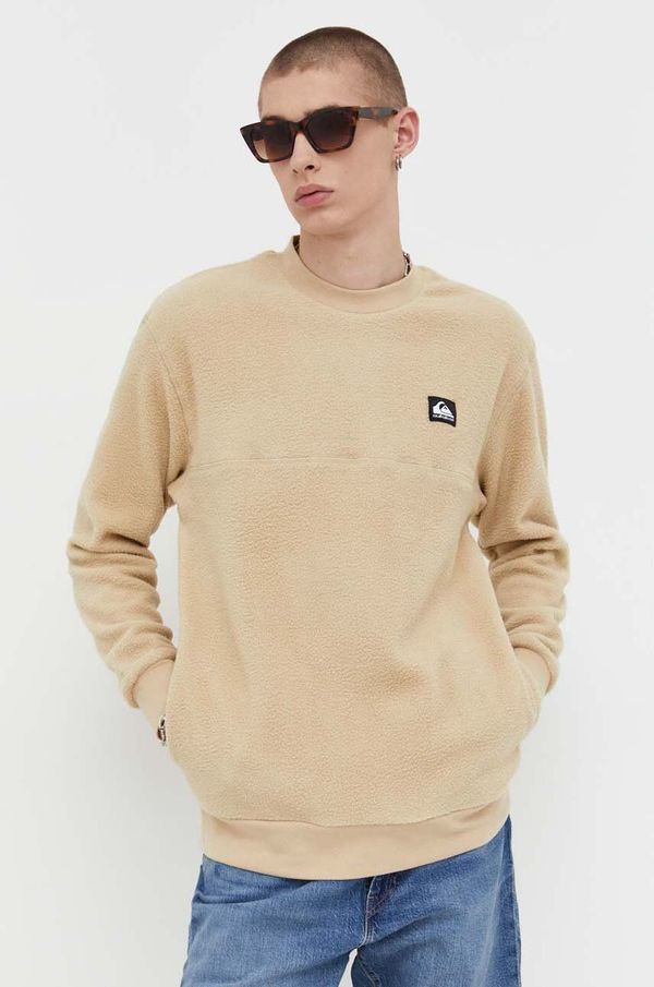 Quiksilver Dukserica Quiksilver za muškarce, boja: bež, bez uzorka