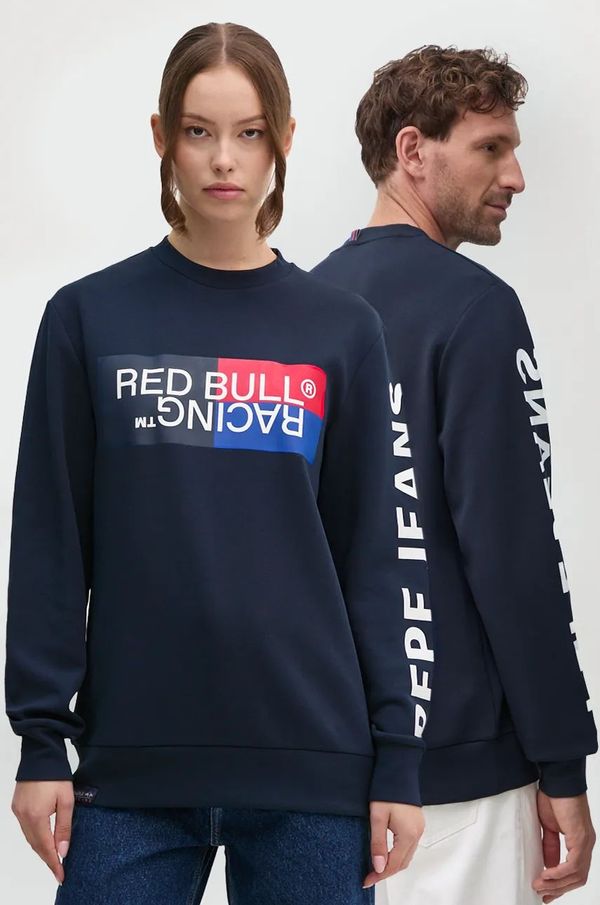 Red Bull Racing x Pepe Jeans Dukserica Red Bull Racing x Pepe Jeans boja: tamno plava, s tiskom, RU580007