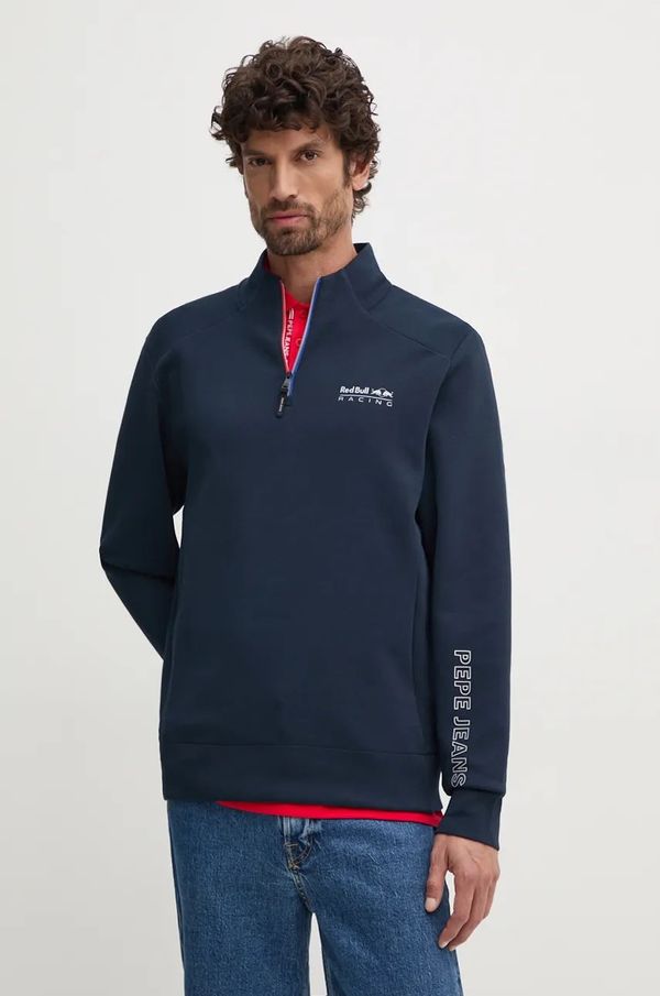 Red Bull Racing x Pepe Jeans Dukserica Red Bull Racing x Pepe Jeans za muškarce, boja: tamno plava, s tiskom, RM580001