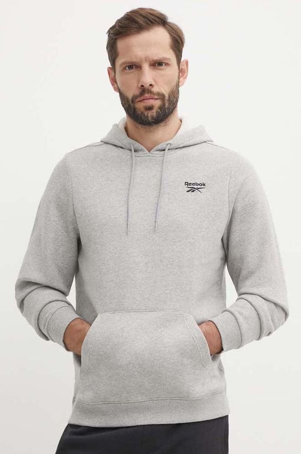 Reebok Dukserica Reebok Identity za muškarce, boja: siva, s kapuljačom, melanž, 100202875