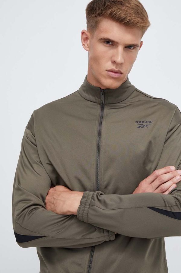 Reebok Dukserica Reebok Reebok Identity Vector boja: zelena, s tiskom