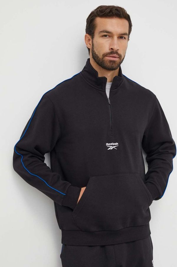 Reebok Dukserica Reebok za muškarce, boja: crna, s aplikacijom