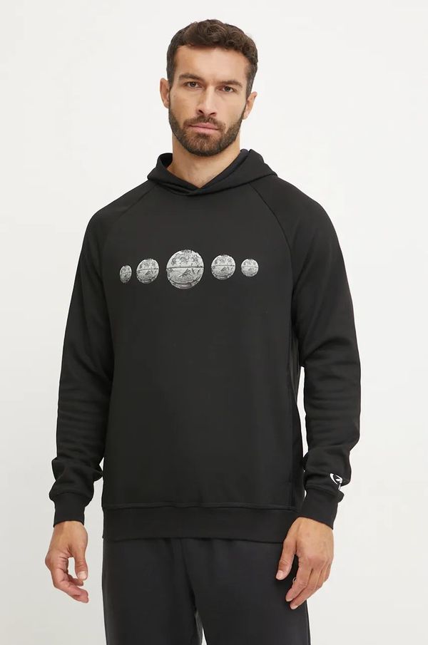 Reebok Dukserica Reebok za muškarce, boja: crna, s kapuljačom, s tiskom, 100205188