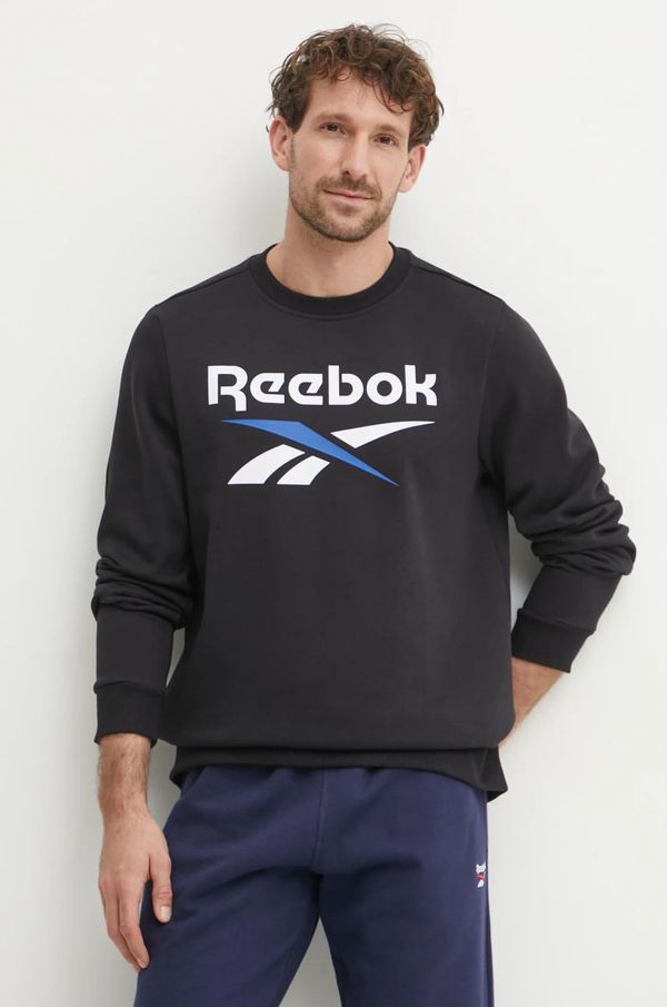 Reebok Dukserica Reebok za muškarce, boja: crna, s tiskom, 100206935