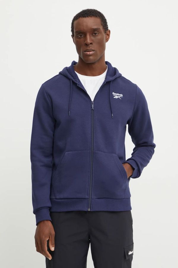 Reebok Dukserica Reebok za muškarce, boja: tamno plava, s kapuljačom, bez uzorka, 100202861