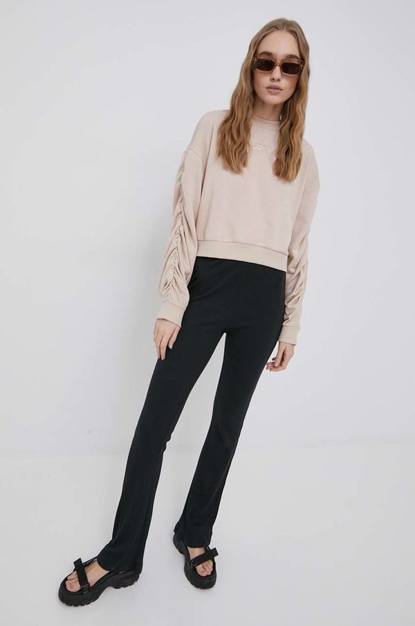 Reebok Dukserica Reebok za žene, boja: bež, glatka