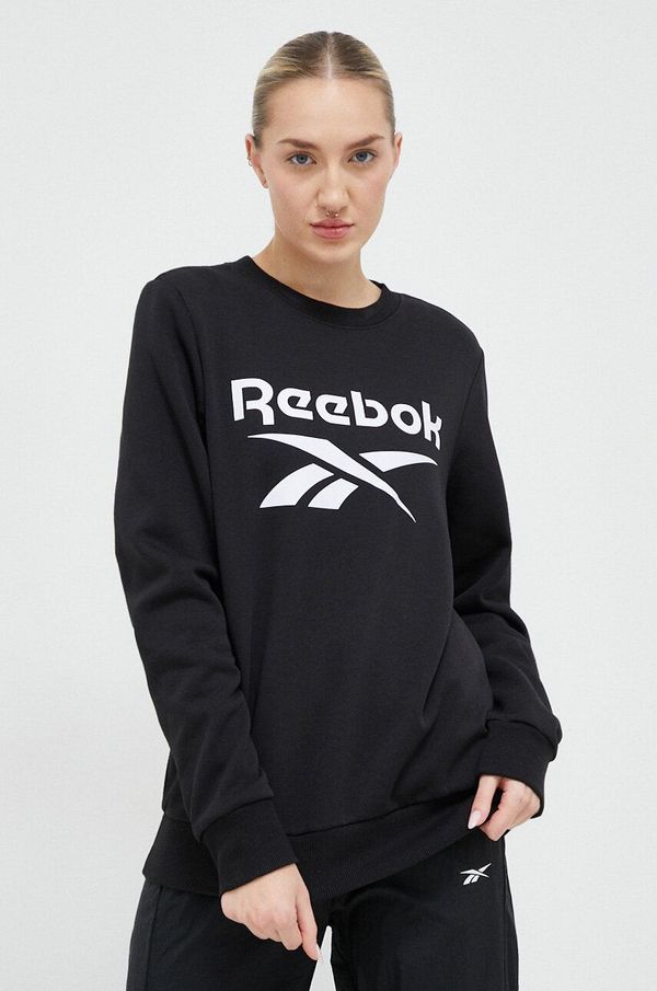 Reebok Dukserica Reebok za žene, boja: crna, s tiskom