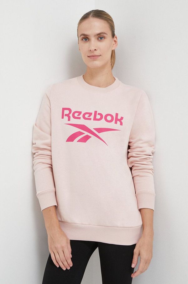 Reebok Dukserica Reebok za žene, boja: ružičasta, s tiskom