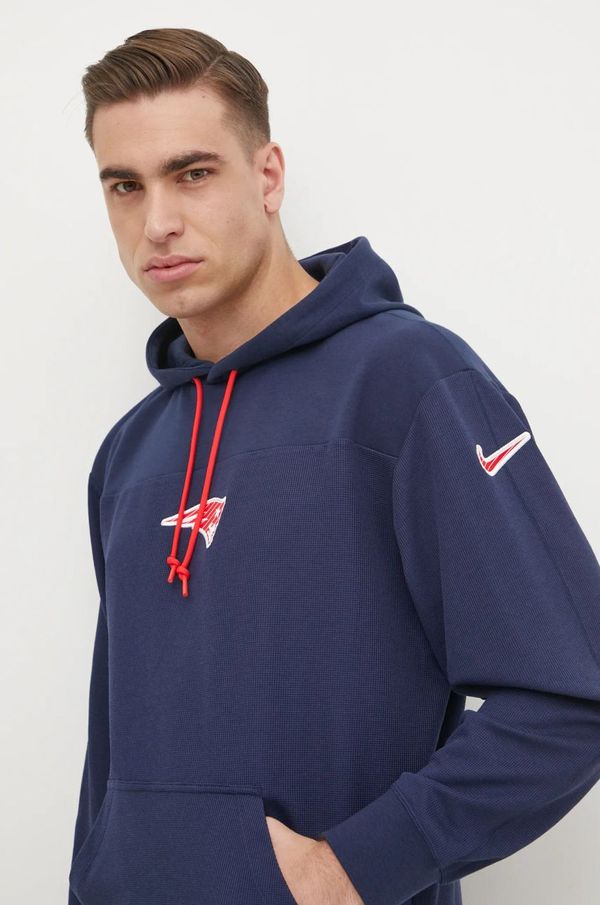 Nike Dukserica s dodatkom vune Nike New England Patriots boja: tamno plava, s kapuljačom, s aplikacijom, 02FI-41S-8K-L98