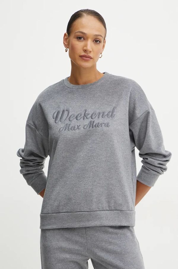 Weekend Max Mara Dukserica s dodatkom vune Weekend Max Mara boja: siva, s aplikacijom, 2425926032600