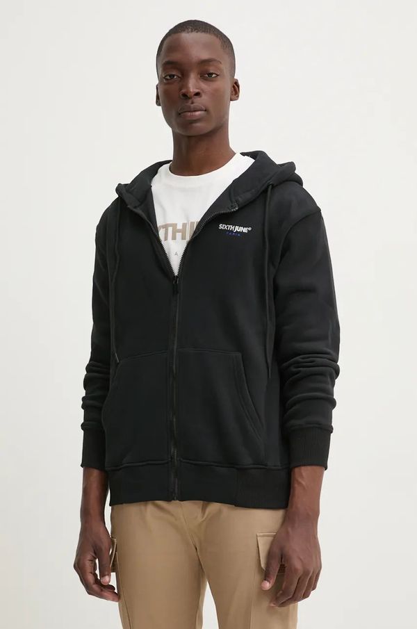 Sixth June Dukserica Sixth June za muškarce, boja: crna, s kapuljačom, s aplikacijom, 25326