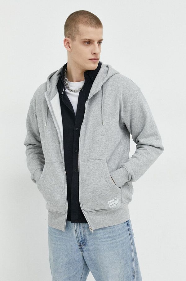 Solid Dukserica Solid za muškarce, boja: siva, s kapuljačom, melanž