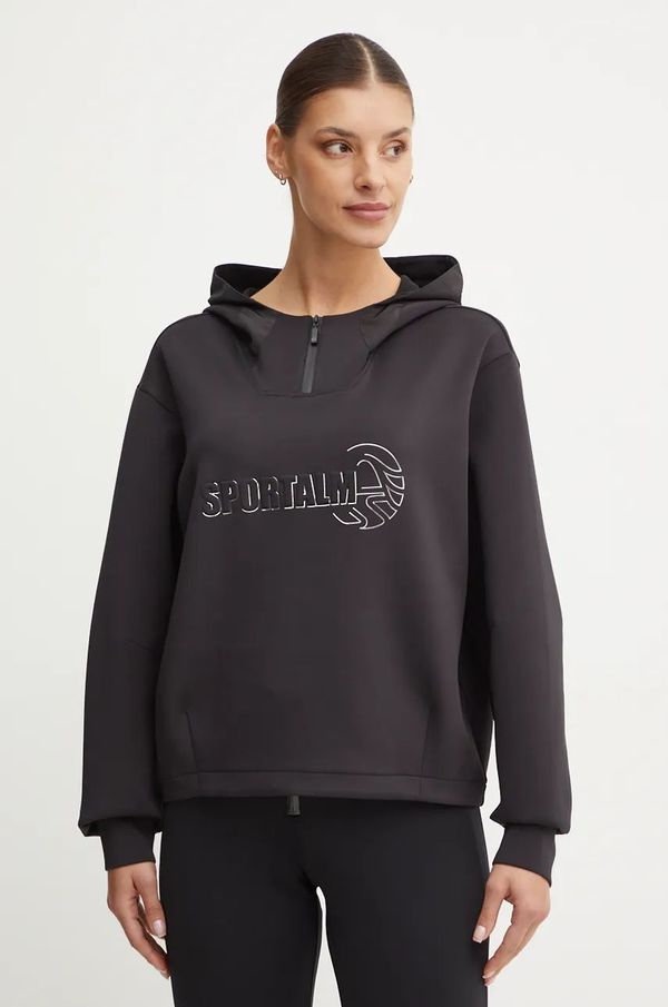 Sportalm Dukserica Sportalm za žene, boja: crna, s kapuljačom, bez uzorka, 1854009665