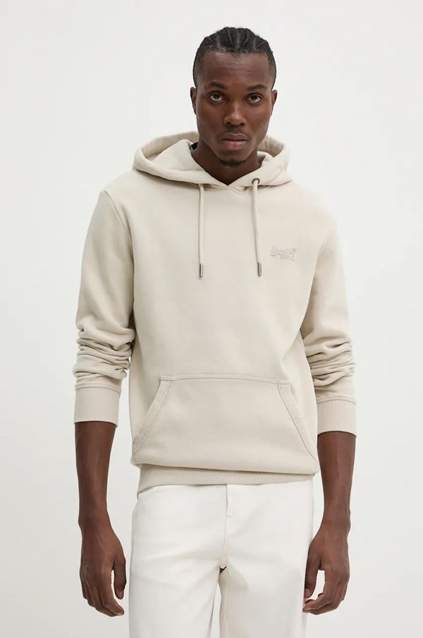 Superdry Dukserica Superdry za muškarce, boja: bež, s kapuljačom, bez uzorka, M2013110D-1LC