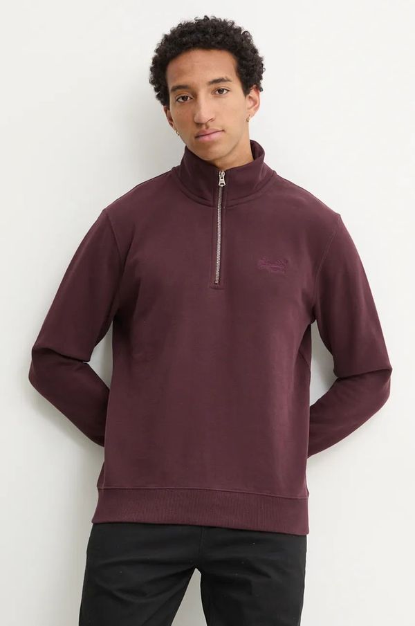 Superdry Dukserica Superdry za muškarce, boja: bordo, bez uzorka, M2013750A-YFY
