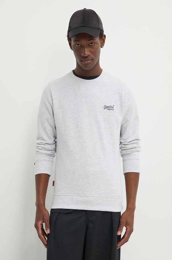 Superdry Dukserica Superdry za muškarce, boja: siva, melanž