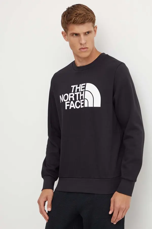 The North Face Dukserica The North Face Easy Crew za muškarce, boja: crna, s tiskom, NF0A89FGJK31
