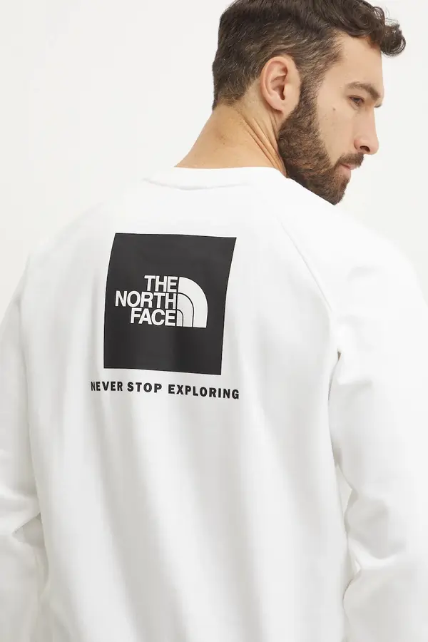 The North Face Dukserica The North Face Raglan Redbox za muškarce, boja: bež, s uzorkom, NF0A89FAFN41