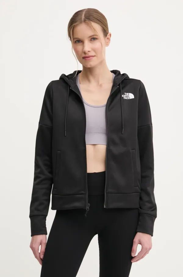 The North Face Dukserica The North Face Reaxion boja: crna, s kapuljačom, melanž, NF0A8CNRJK31