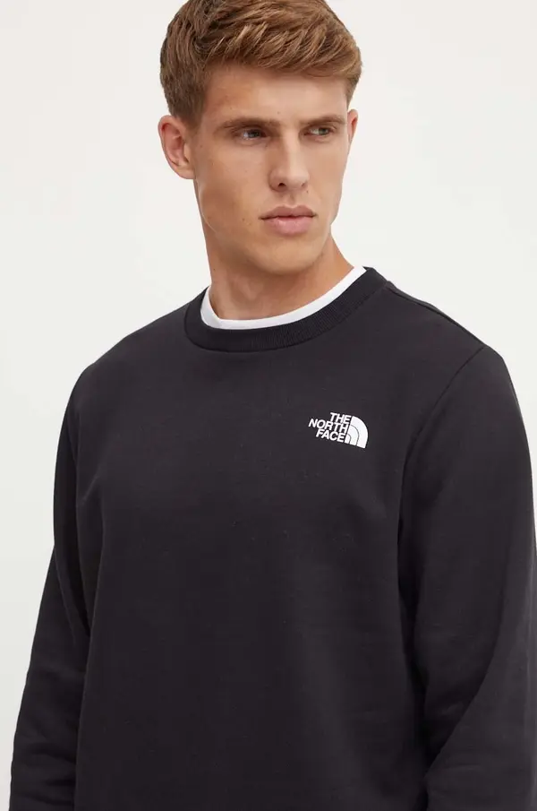 The North Face Dukserica The North Face Simple Dome Crew za muškarce, boja: crna, s tiskom, NF0A89FBJK31