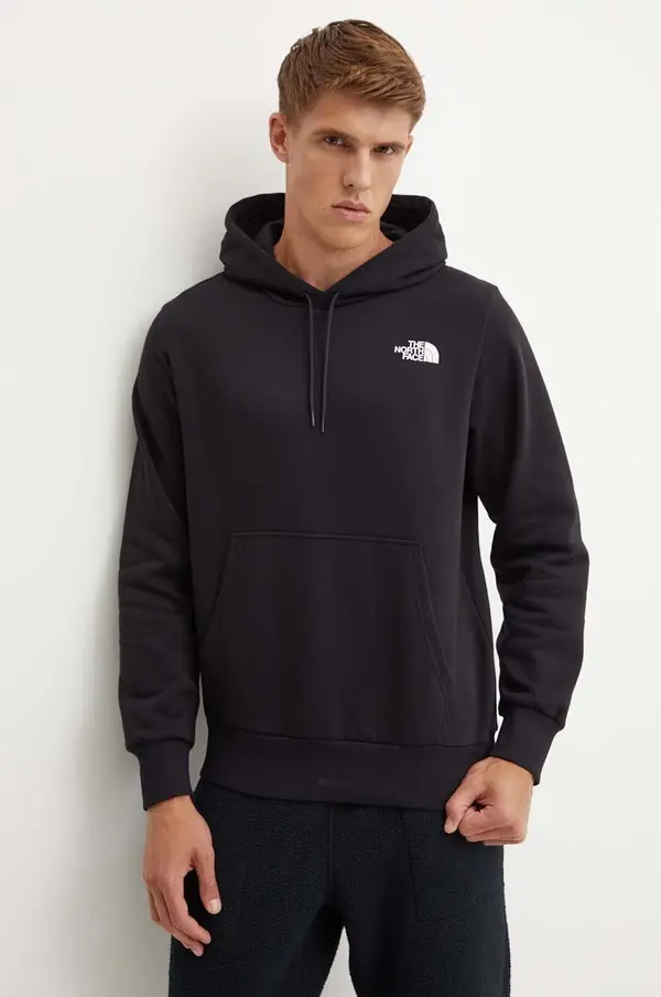 The North Face Dukserica The North Face Simple Dome Hoodie za muškarce, boja: crna, s kapuljačom, s tiskom, NF0A89FCJK31