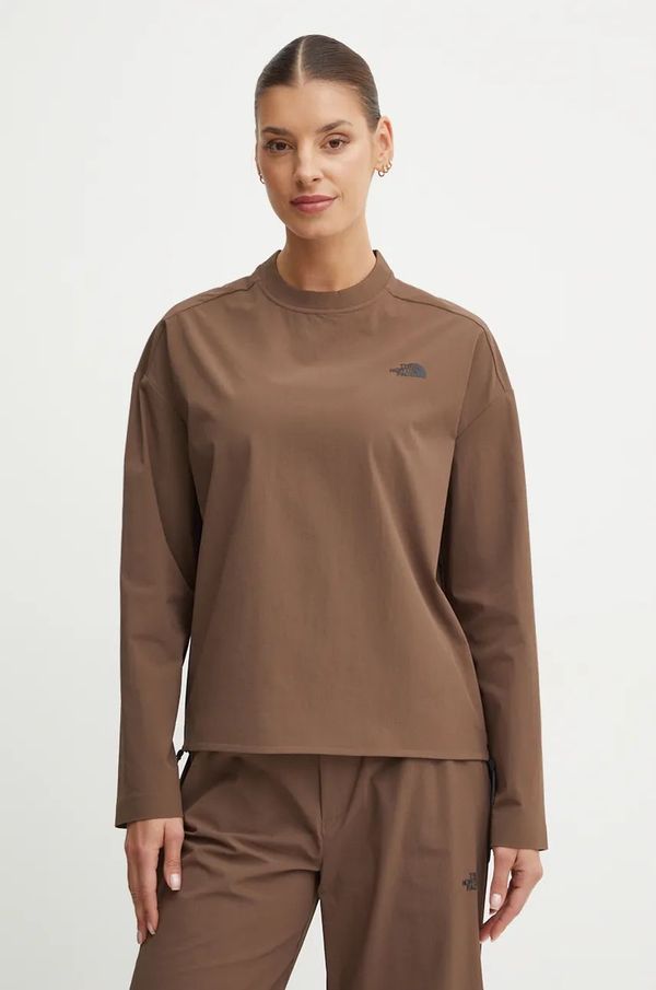 The North Face Dukserica The North Face Woven za žene, boja: smeđa, bez uzorka, NF0A89H21OI1
