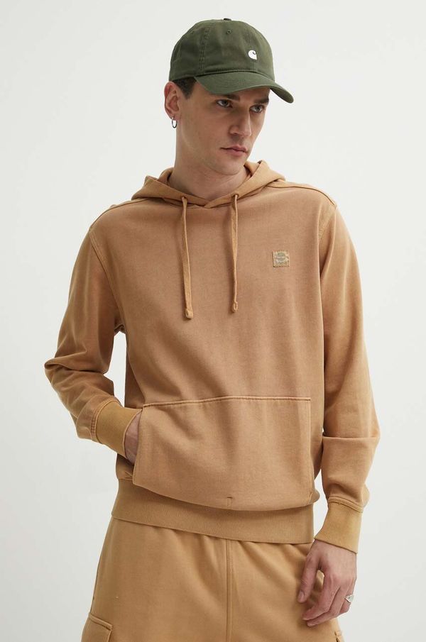 Timberland Dukserica Timberland za muškarce, boja: smeđa, s kapuljačom, s aplikacijom, TB0A5U9KP471